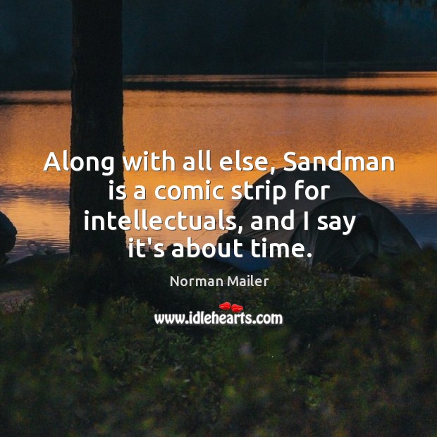 Along with all else, Sandman is a comic strip for intellectuals, and Norman Mailer Picture Quote