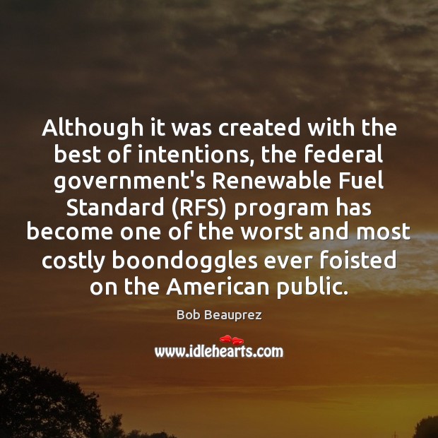 Although it was created with the best of intentions, the federal government’s Image