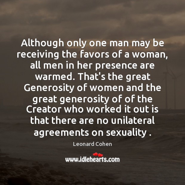 Although only one man may be receiving the favors of a woman, Image