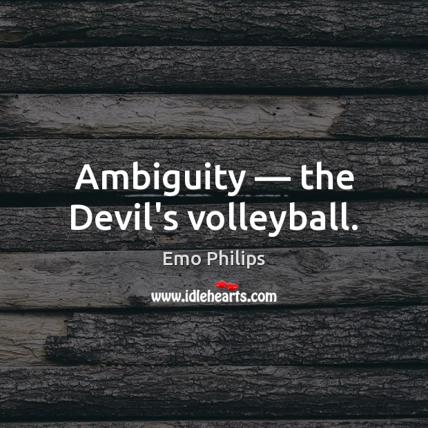 Ambiguity — the Devil’s volleyball. Image