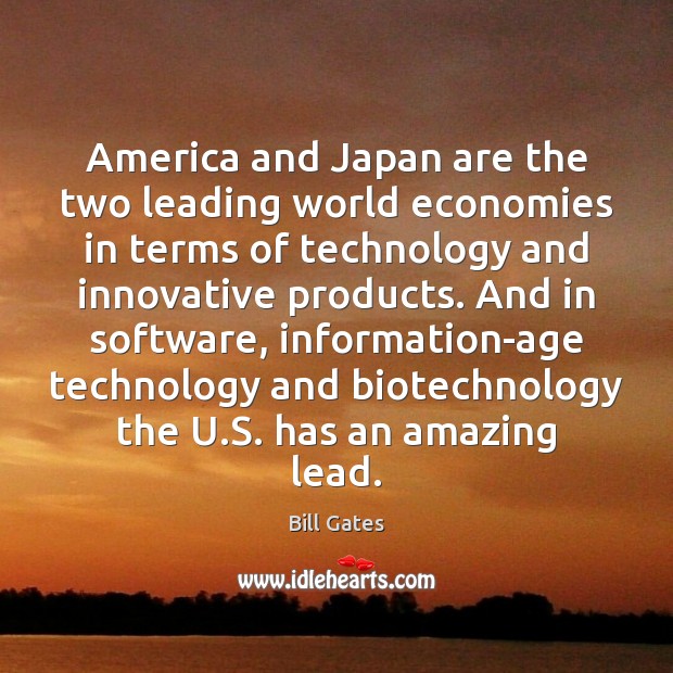 America and Japan are the two leading world economies in terms of 