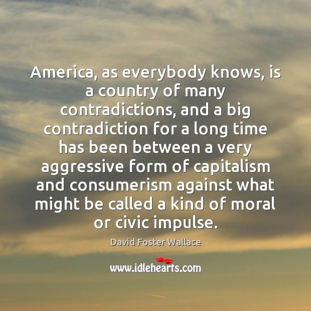 America, as everybody knows, is a country of many contradictions, and a Image