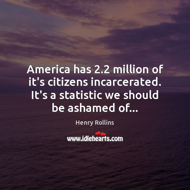 America has 2.2 million of it’s citizens incarcerated. It’s a statistic we should Image