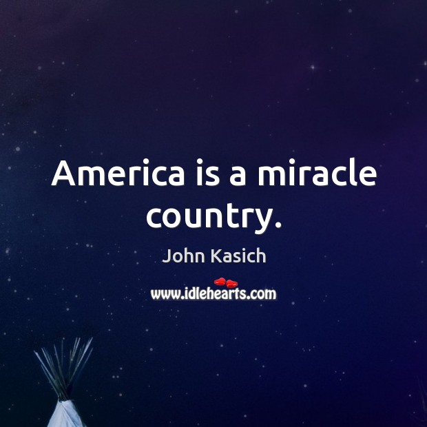 America is a miracle country. Image