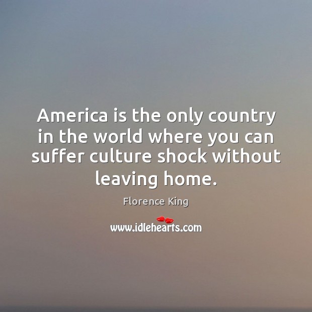 America is the only country in the world where you can suffer Florence King Picture Quote