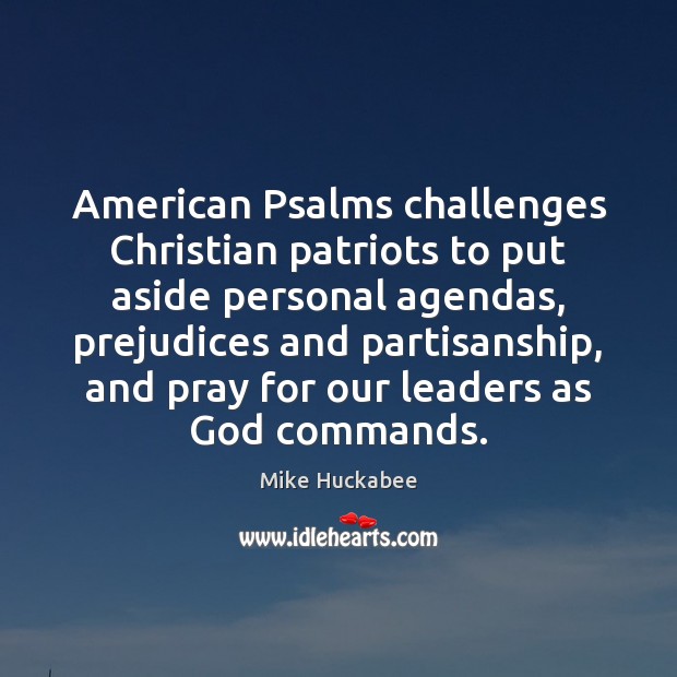 American Psalms challenges Christian patriots to put aside personal agendas, prejudices and Image