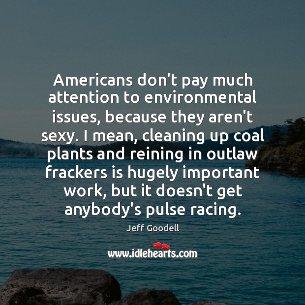 Americans don’t pay much attention to environmental issues, because they aren’t sexy. Image