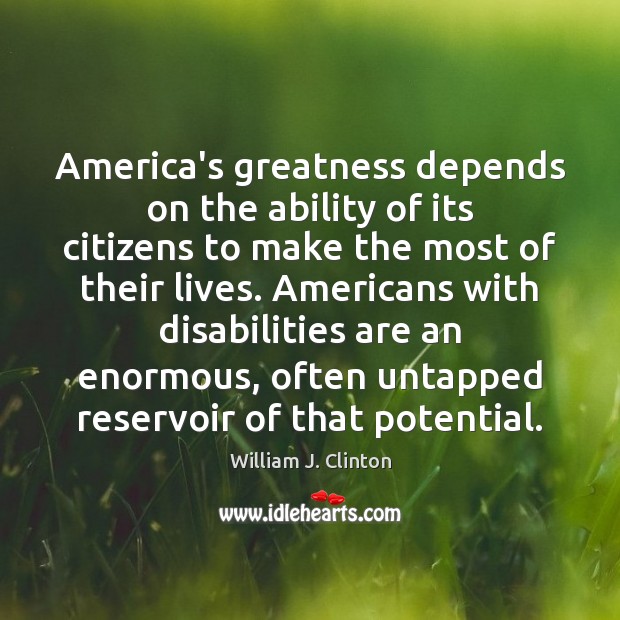 America’s greatness depends on the ability of its citizens to make the Image