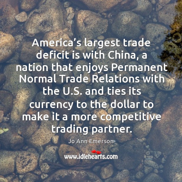 America’s largest trade deficit is with china, a nation that enjoys permanent normal Image