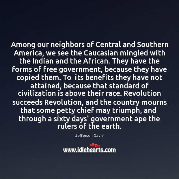 Among our neighbors of Central and Southern America, we see the Caucasian Image