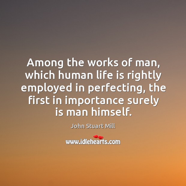 Among the works of man, which human life is rightly employed in perfecting Image