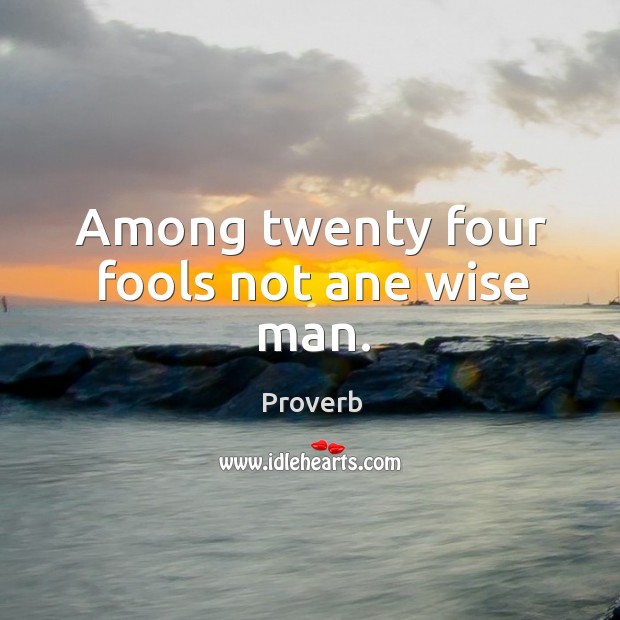 Among twenty four fools not ane wise man. Image