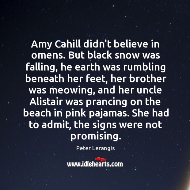Amy Cahill didn’t believe in omens. But black snow was falling, he Image