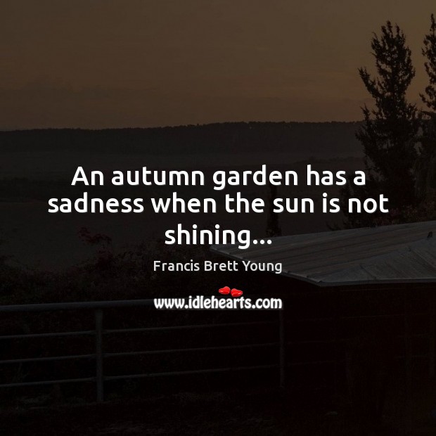 An autumn garden has a sadness when the sun is not shining… Image