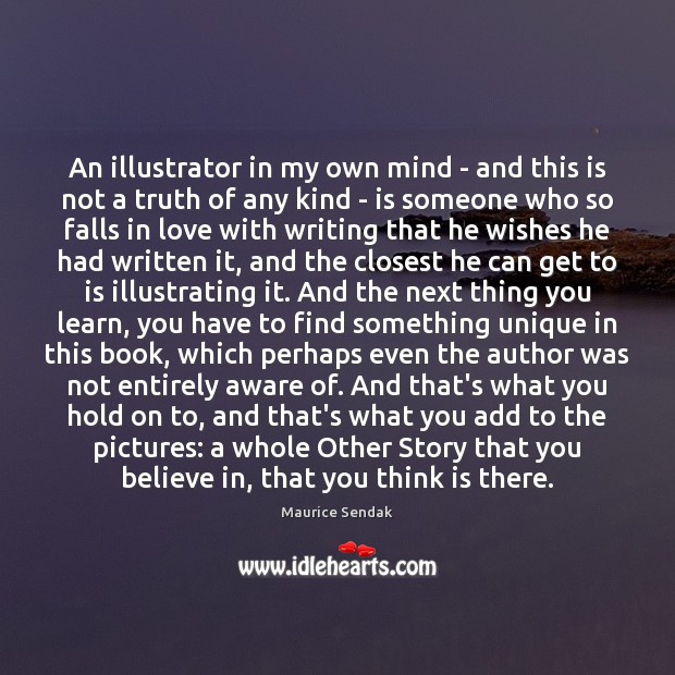 An illustrator in my own mind – and this is not a Maurice Sendak Picture Quote