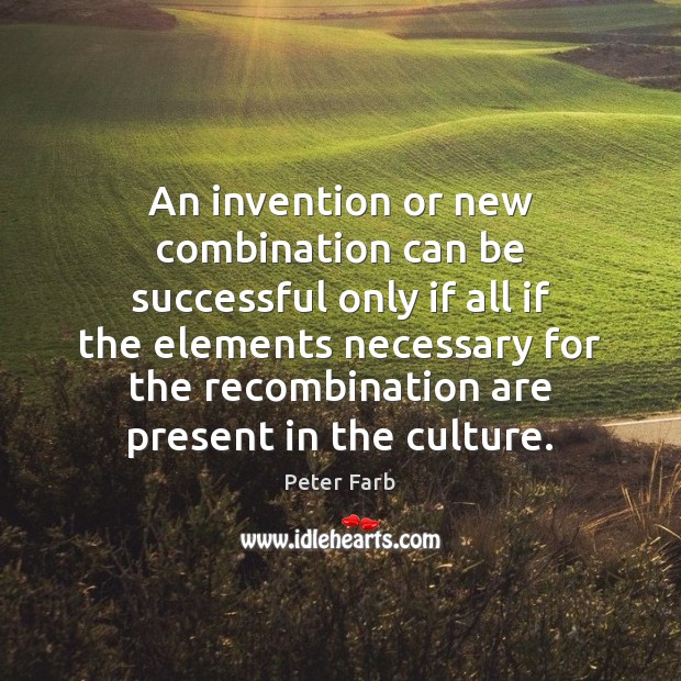 An invention or new combination can be successful only if all if Image