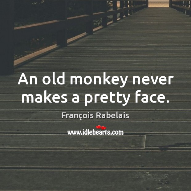 An old monkey never makes a pretty face. Image