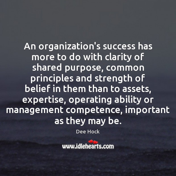 An organization’s success has more to do with clarity of shared purpose, Image