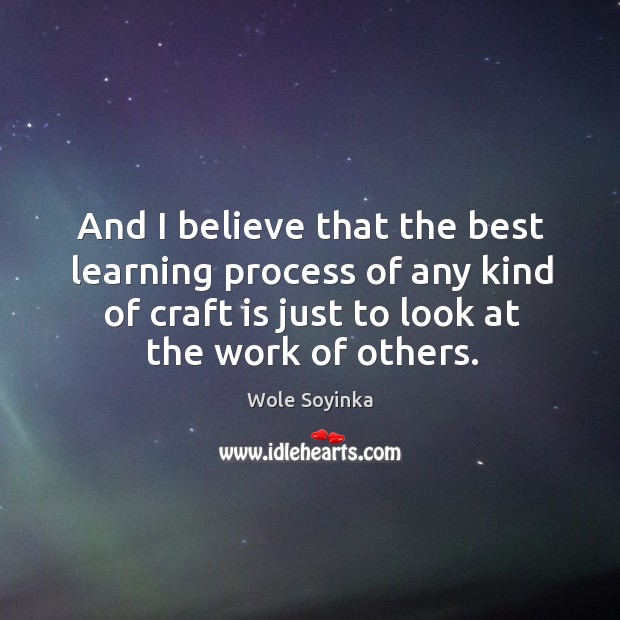 And I believe that the best learning process of any kind of craft is just to look at the work of others. Image