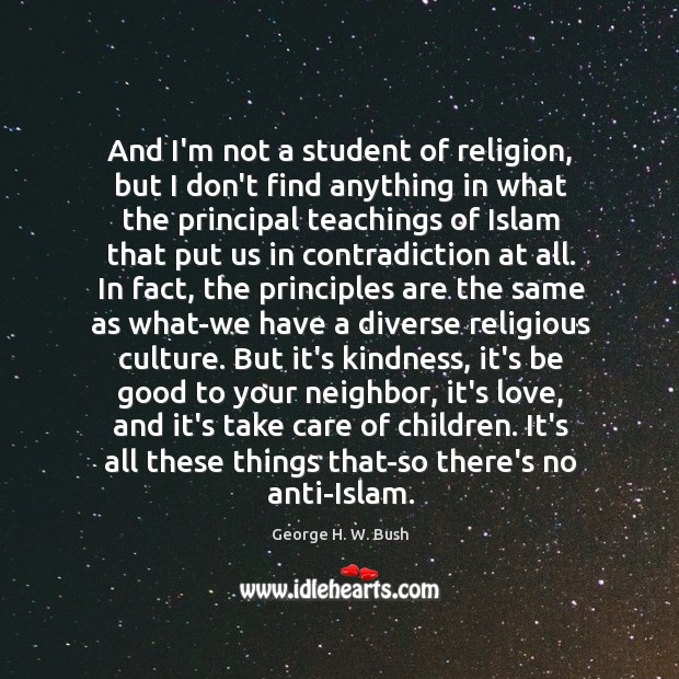 And I’m not a student of religion, but I don’t find anything Image