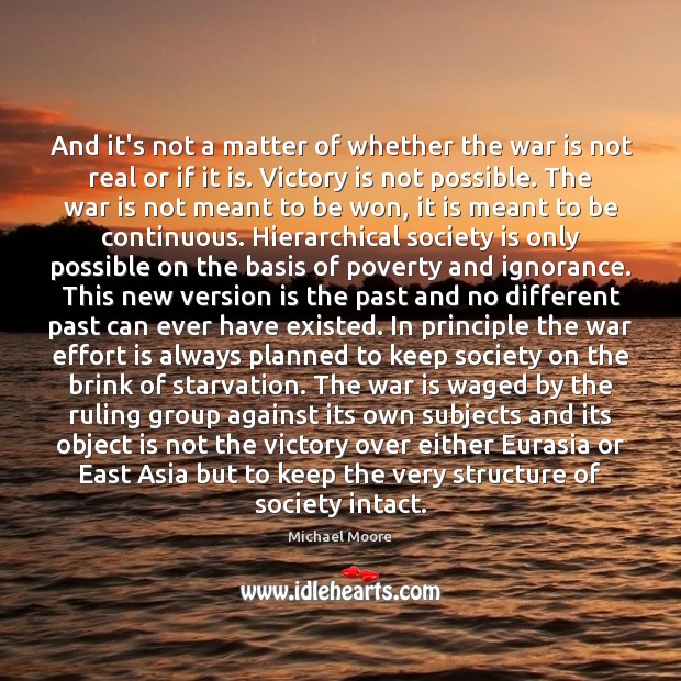And it’s not a matter of whether the war is not real Effort Quotes Image