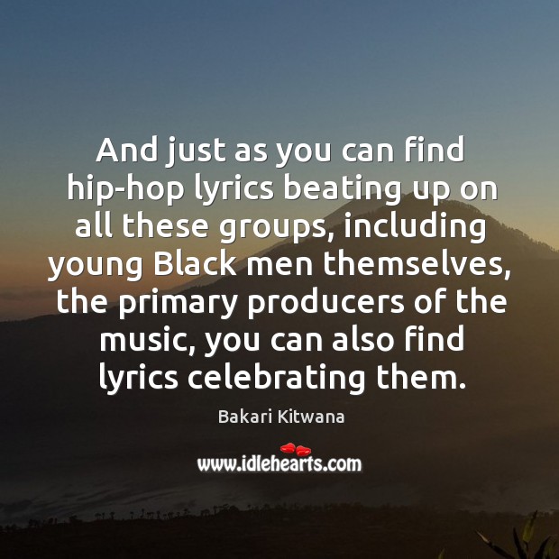 And just as you can find hip-hop lyrics beating up on all Image