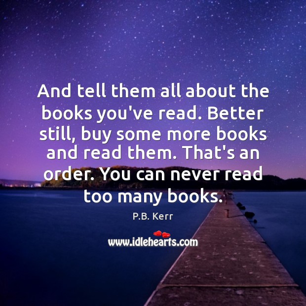 And tell them all about the books you’ve read. Better still, buy Image