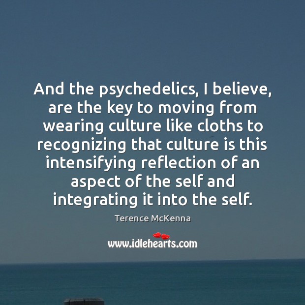 And the psychedelics, I believe, are the key to moving from wearing Terence McKenna Picture Quote