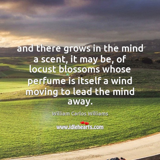 And there grows in the mind a scent, it may be, of William Carlos Williams Picture Quote