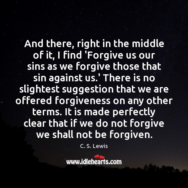 And there, right in the middle of it, I find ‘Forgive us Image