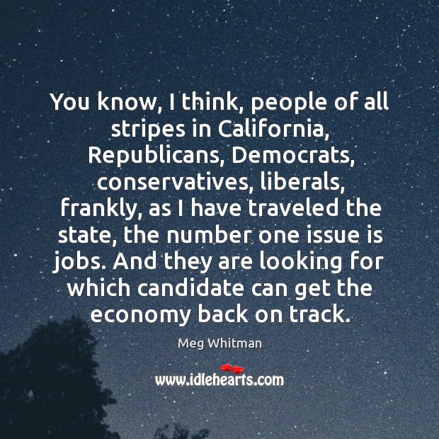 And they are looking for which candidate can get the economy back on track. Image