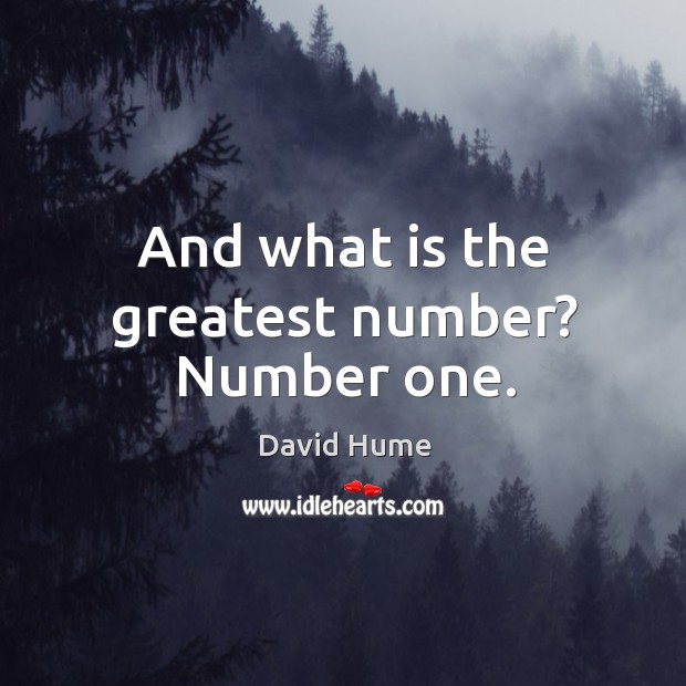And what is the greatest number? number one. Image