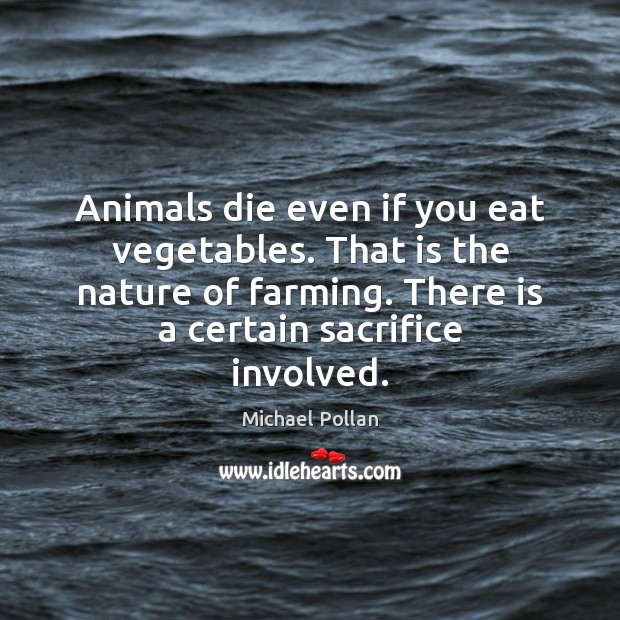 Animals die even if you eat vegetables. That is the nature of Image