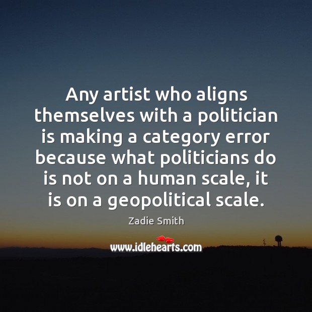 Any artist who aligns themselves with a politician is making a category Image