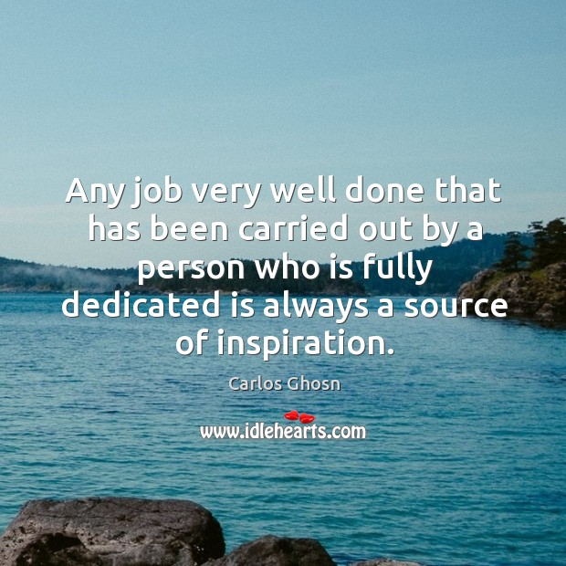 Any job very well done that has been carried out by a Image