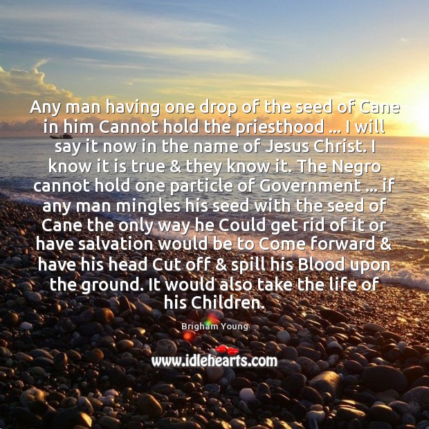 Any man having one drop of the seed of Cane in him 