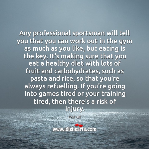 Any professional sportsman will tell you that you can work out in Image