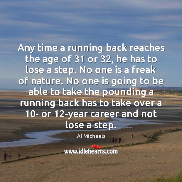 Any time a running back reaches the age of 31 or 32, he has Image