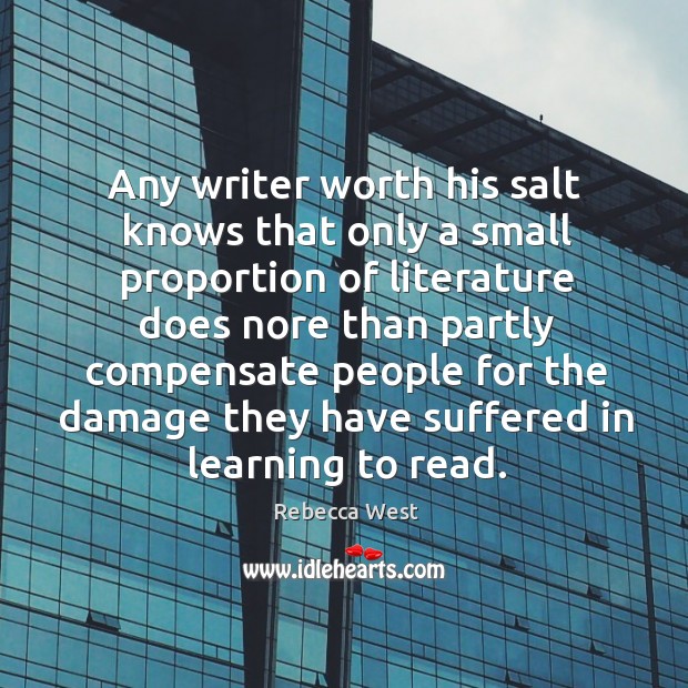 Any writer worth his salt knows that only a small proportion of Image