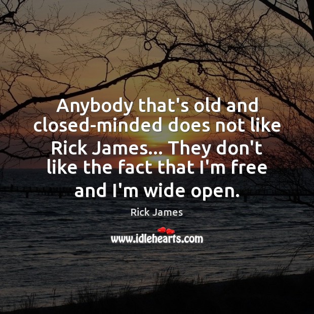 Anybody that’s old and closed-minded does not like Rick James… They don’t Image