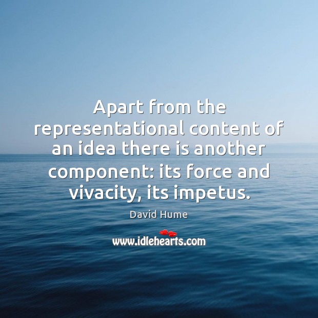 Apart from the representational content of an idea there is another component: Image