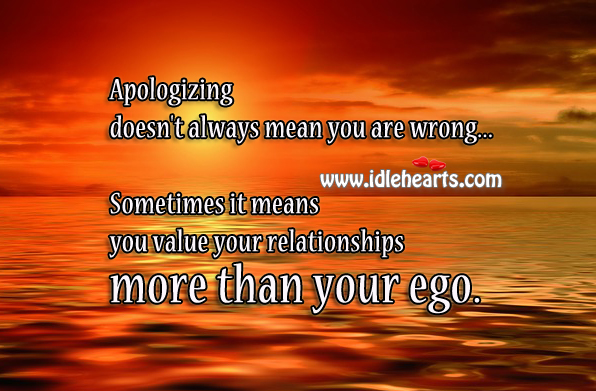 Relationship is more than ego Picture Quotes Image