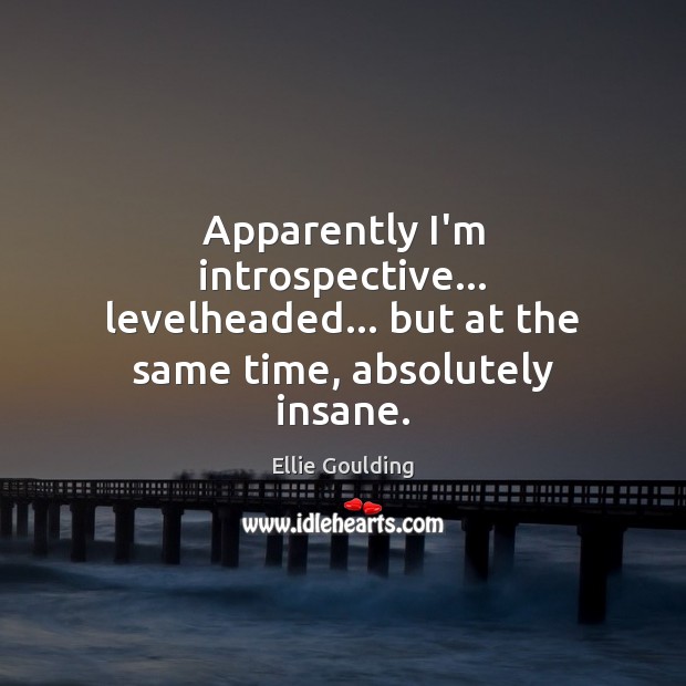 Apparently I’m introspective… levelheaded… but at the same time, absolutely insane. Image