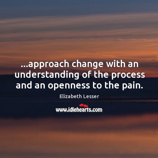…approach change with an understanding of the process and an openness to the pain. Image
