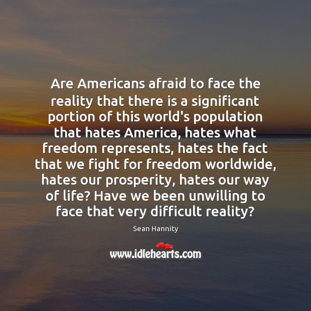 Are Americans afraid to face the reality that there is a significant Image