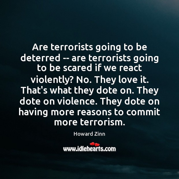 Are terrorists going to be deterred — are terrorists going to be Image