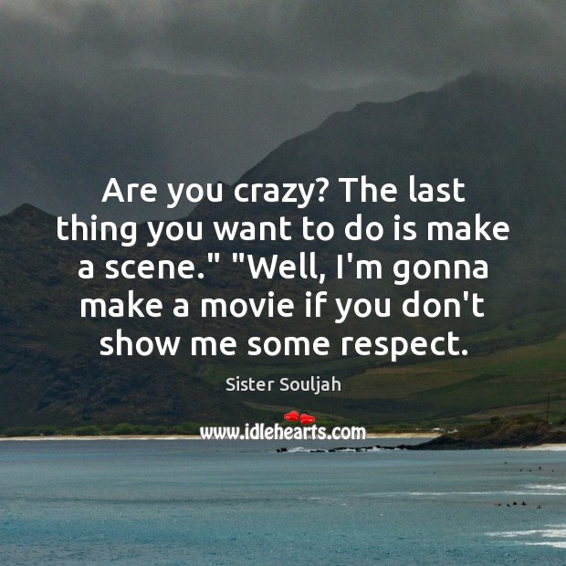 Are you crazy? The last thing you want to do is make Sister Souljah Picture Quote