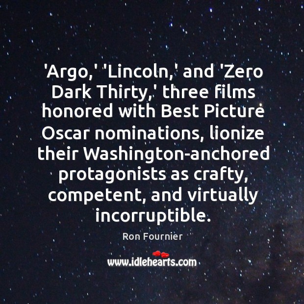 ‘Argo,’ ‘Lincoln,’ and ‘Zero Dark Thirty,’ three films honored Image