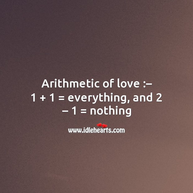 Arithmetic of love Love Messages Image