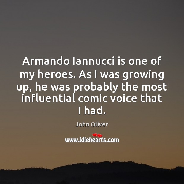 Armando Iannucci is one of my heroes. As I was growing up, Image